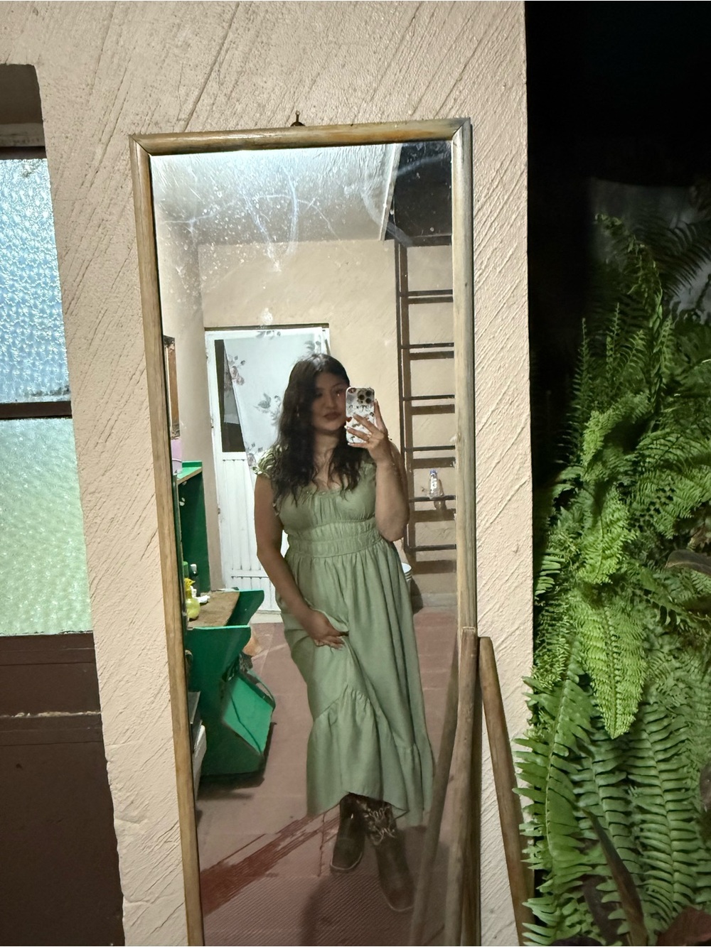 Blu Pepper Olive Green Maxi Dress - Picture 2 of 2